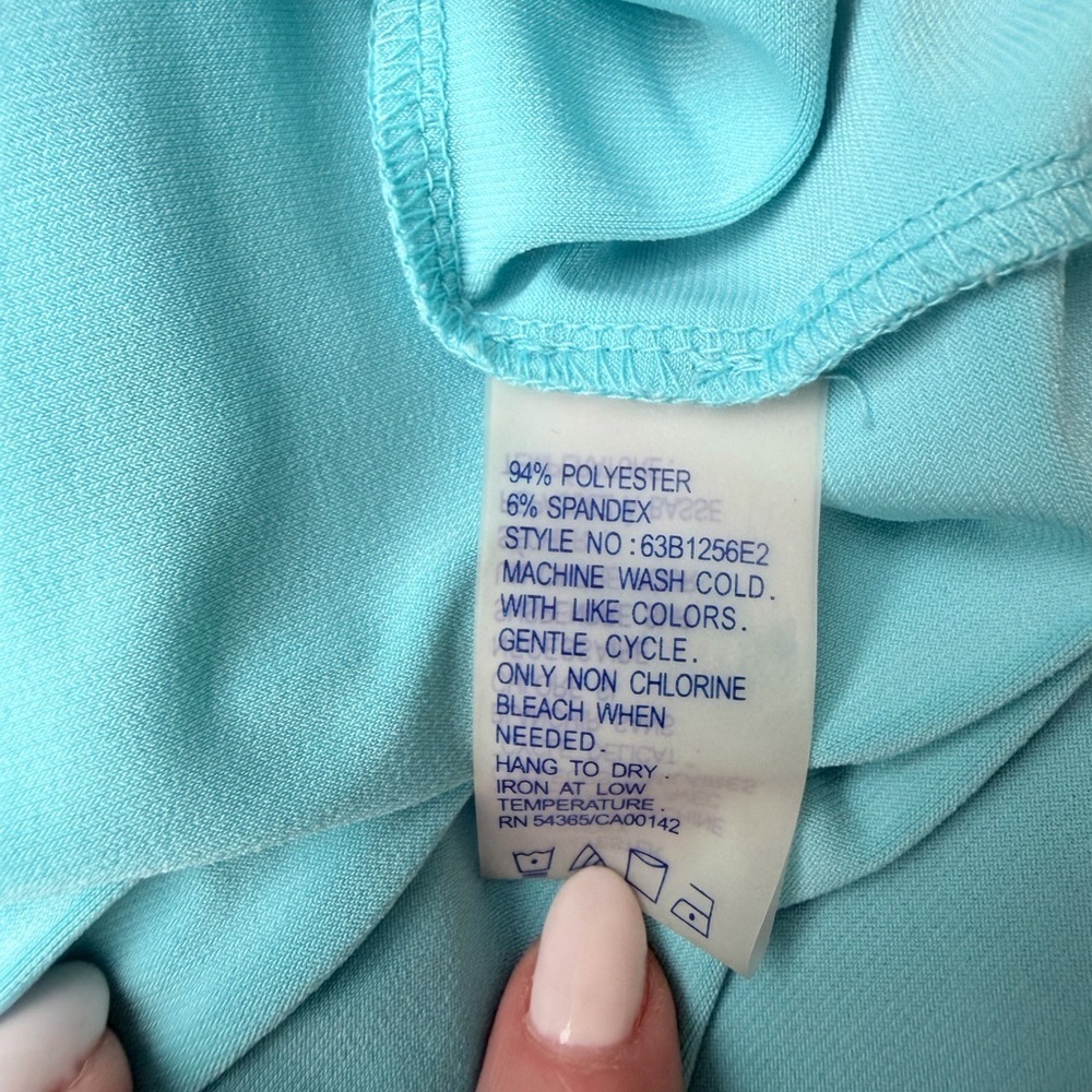 Peter Nygard Blue Lace-Up Sleeveless Top - Picture 8 of 10